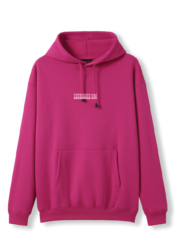 PUFF PRINT SWIMMING STROKE HOODIE - HOT PINK/PINK