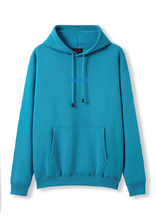 PUFF PRINT SWIMMING STROKE HOODIE - AZURE BLUE/BLUE