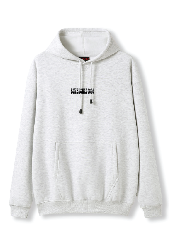 PUFF PRINT SWIMMING STROKE HOODIES - SNOW MARLE/BLACK