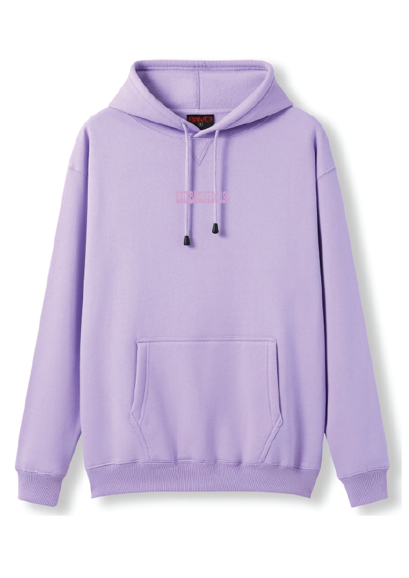 PUFF PRINT SWIMMING STROKE HOODIE - MAUVE/MAUVE