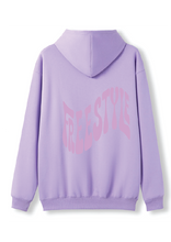 PUFF PRINT SWIMMING STROKE HOODIE - MAUVE/MAUVE