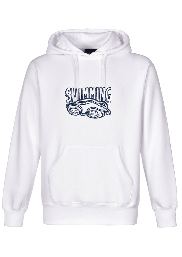 Goggle swimming Hoodie - WHITE