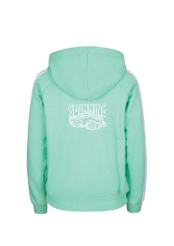 Swimming goggle Zip thru hoodie - mint/white