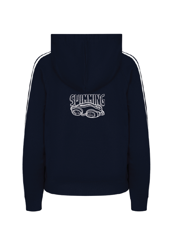 Swimming goggle Zip thru hoodie - Unisex & womens sizes navy/white