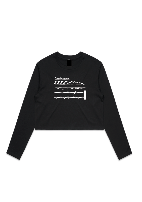Swimming crop long sleeve tee