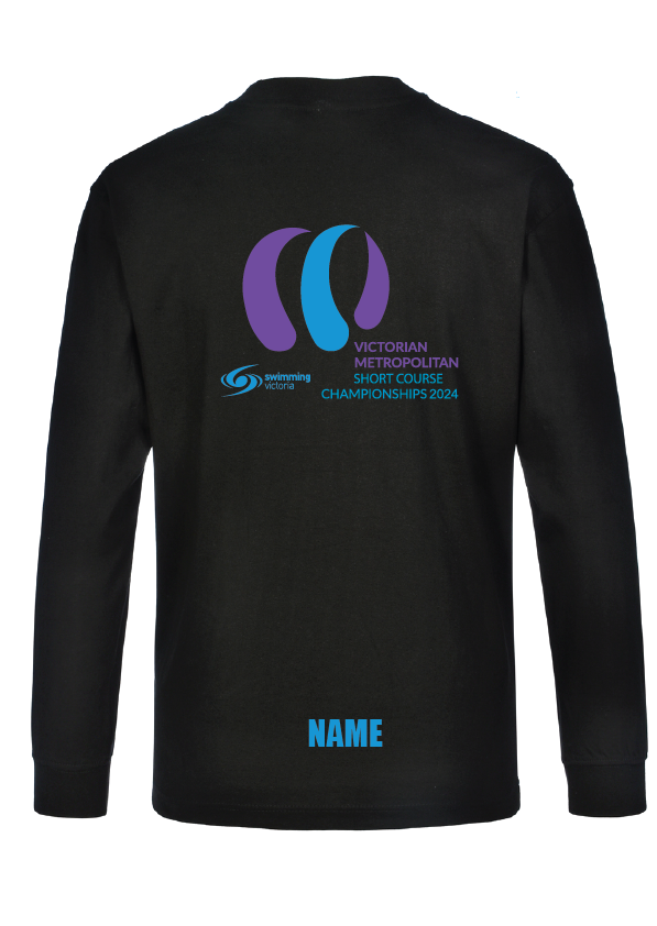 2024 Victorian Metro SC Championships Long Sleeve Tee - Black