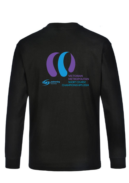 2024 Victorian Metro SC Championships Long Sleeve Tee - Black