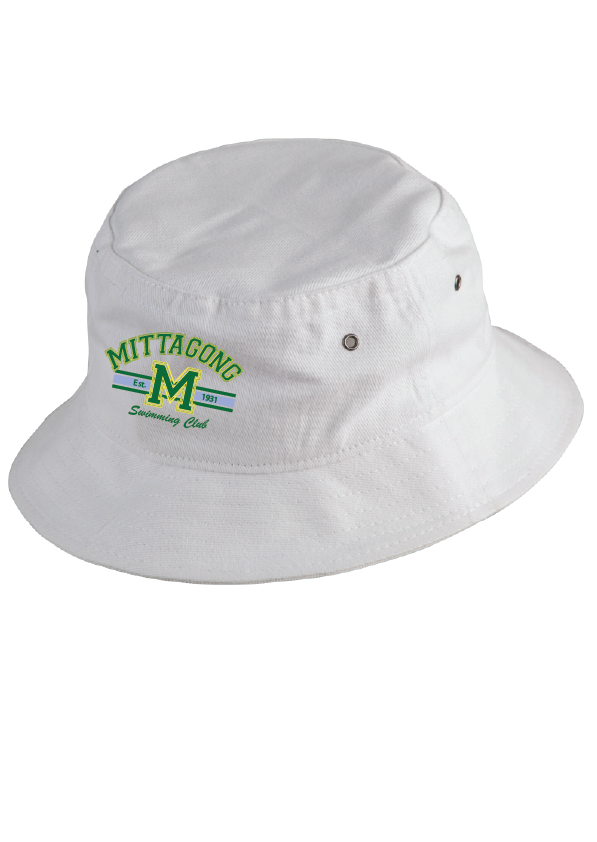 MITTAGONG SWIM CLUB BUCKET HAT - WHTE