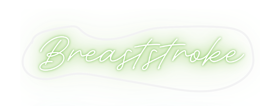 Neon Stroke Signs - Breaststroke