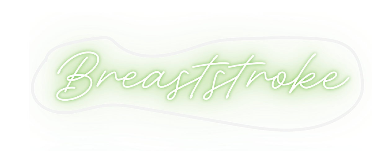 Neon Stroke Signs - Breaststroke