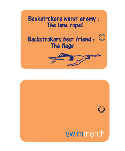 Bag Tag - "Backstrokers worst enemy and best friend" orange