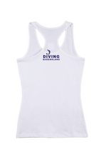 2024 Queensland Age & Open Diving Championships T-back tank Unisex/Mens - White