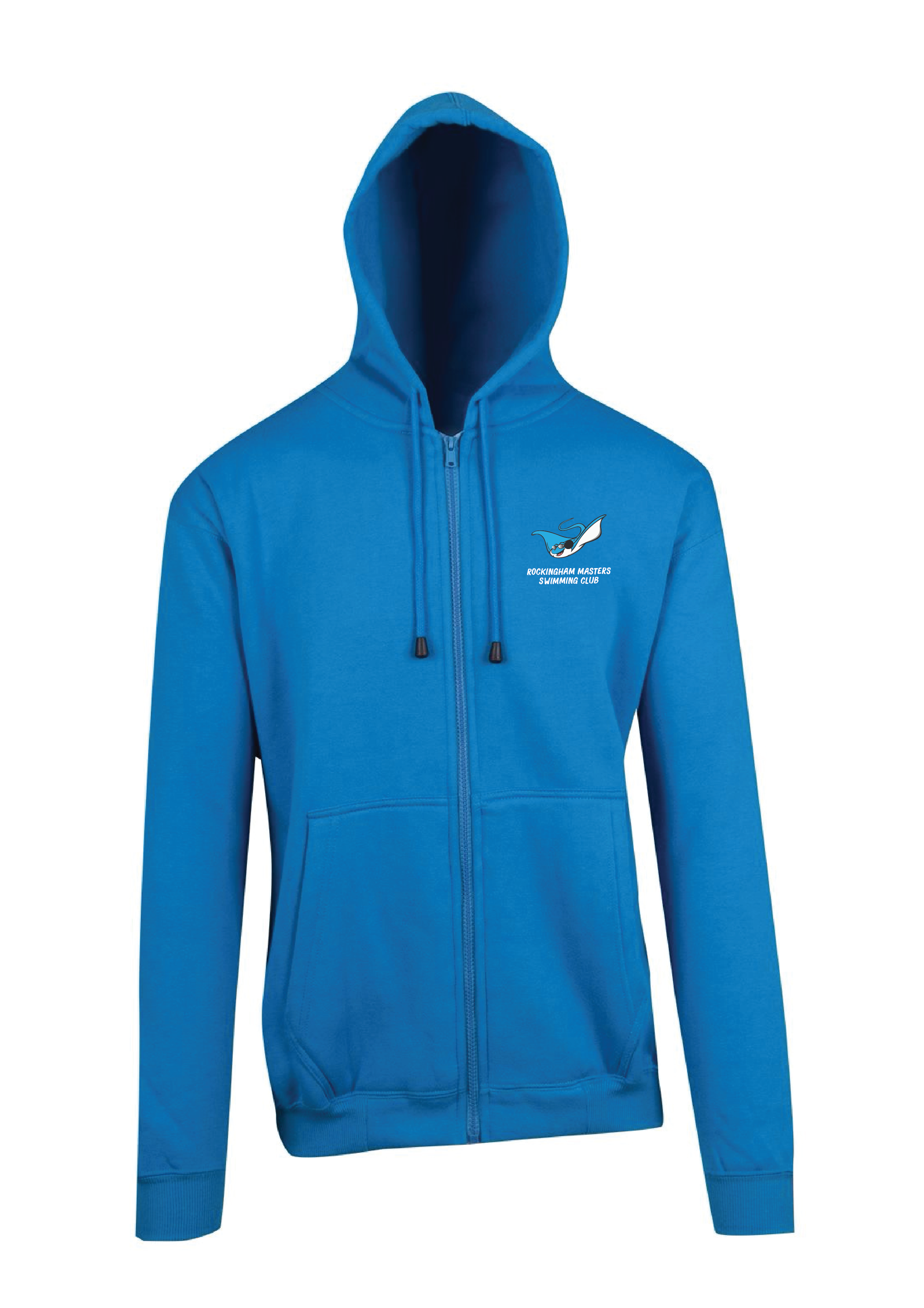 Rockingham Masters Swimming Club Zip Thru Hoodie - Azure Blue