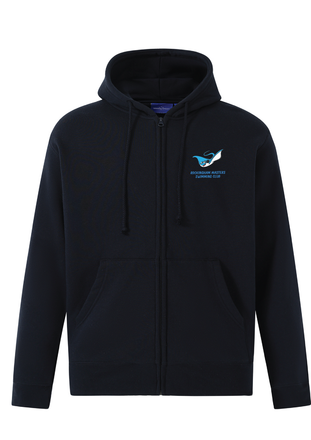 Rockingham Masters Swim Club  ZIP THRU HOODIE- NAVY