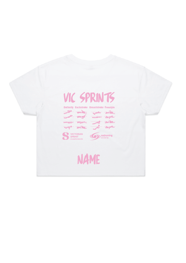 2026 VICTORIAN SPRINT CHAMPIONSHIPS CROP SHORT SLEEVE TEE - WHITE