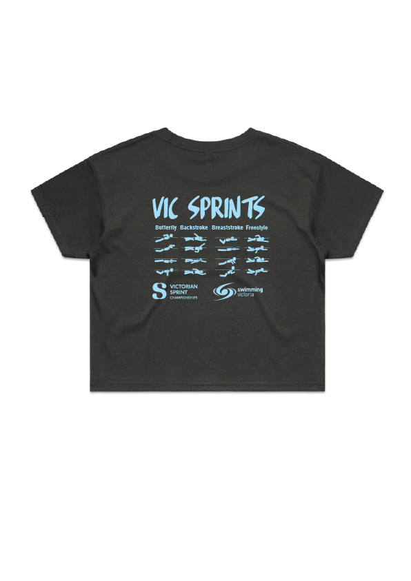 2026 VICTORIAN SPRINT CHAMPIONSHIPS CROP SHORT SLEEVE TEE - CHARCOAL