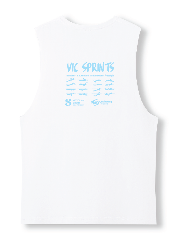 2026 VICTORIAN SPRINT CHAMPIONSHIPS SLEEVELESS TANK - WHITE