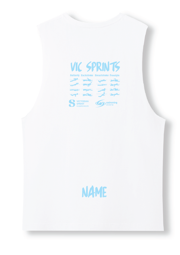 2026 VICTORIAN SPRINT CHAMPIONSHIPS SLEEVELESS TANK - WHITE
