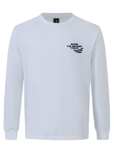 2025 TRI SERIES TOUR - LONG SLEEVE TEE - WOMEN'S WHITE