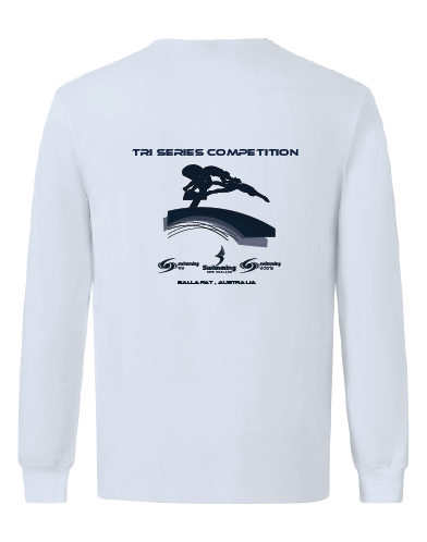 2025 TRI SERIES TOUR - LONG SLEEVE TEE - WOMEN'S WHITE