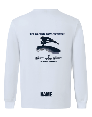 2025 TRI SERIES TOUR - LONG SLEEVE TEE - WOMEN'S WHITE