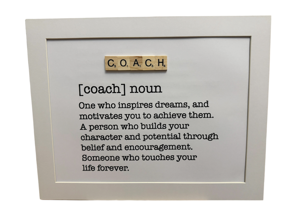 Coach - Scrabble tile art unframed print