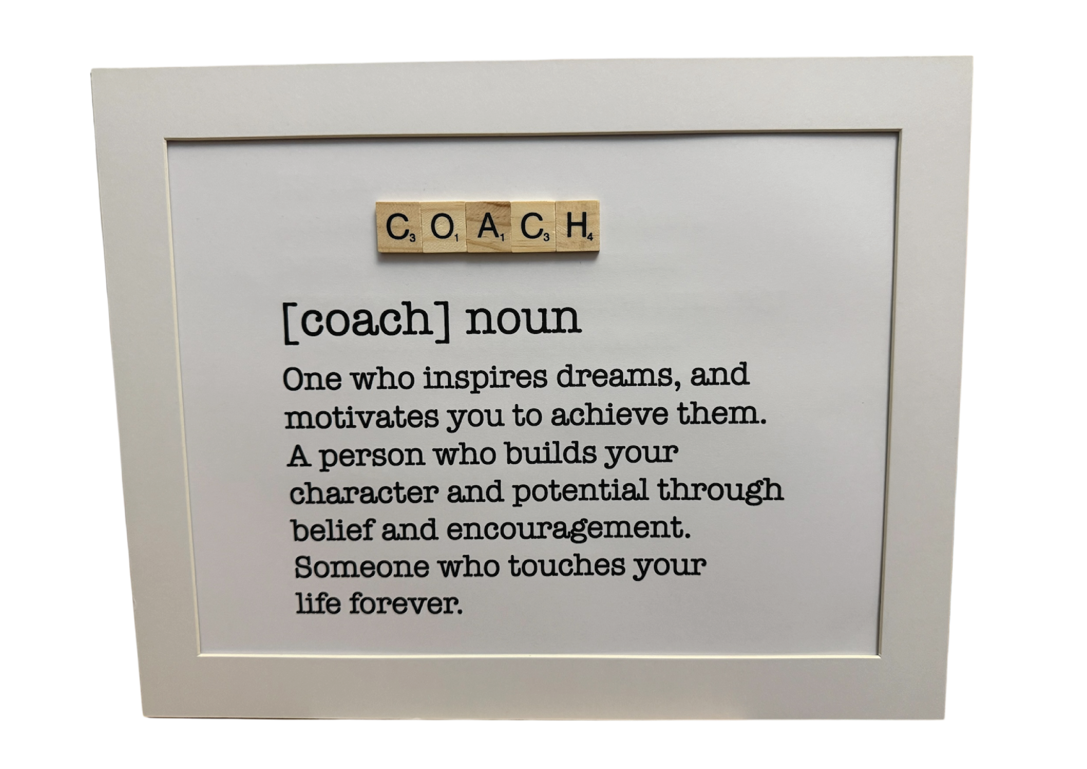 Coach - Scrabble tile art unframed print
