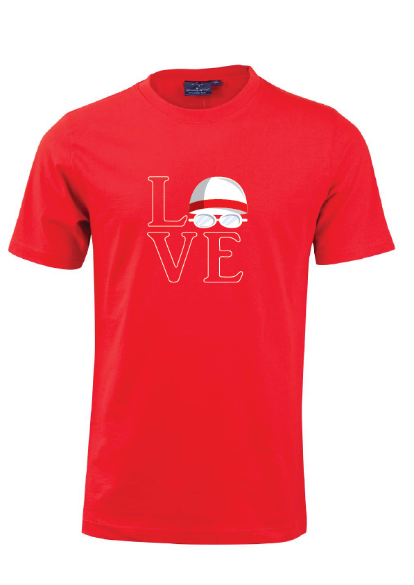 "LOVE" SHORT SLEEVE TEE  - UNISEX RED