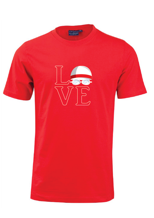 "LOVE" SHORT SLEEVE TEE  - UNISEX RED