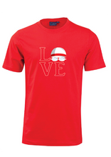 "LOVE" SHORT SLEEVE TEE  - UNISEX RED