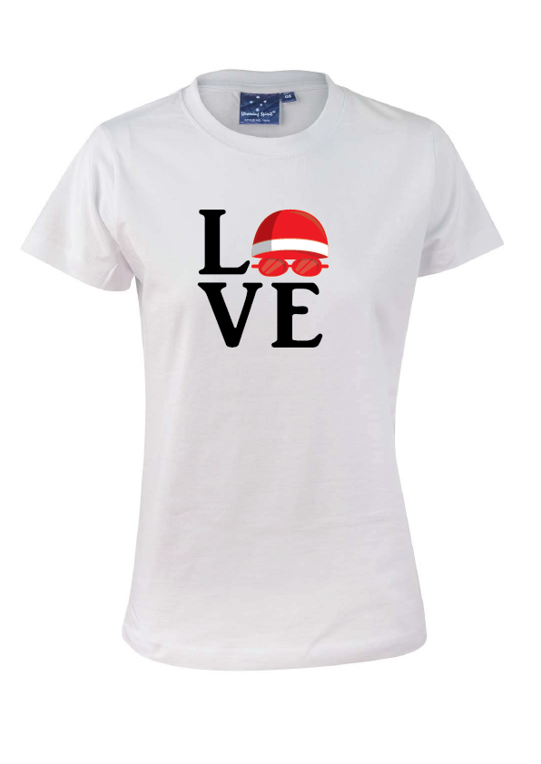 "LOVE" SHORT SLEEVE TEE - Women's sizing - WHITE