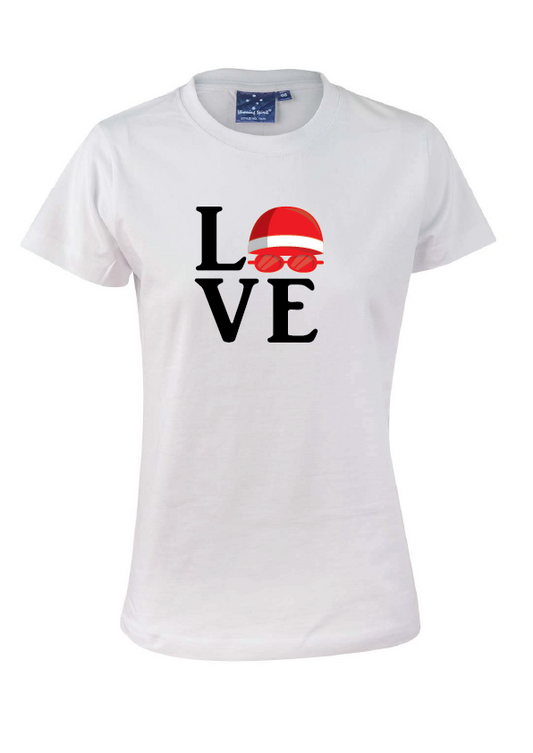 "LOVE" SHORT SLEEVE TEE - Women's sizing - WHITE