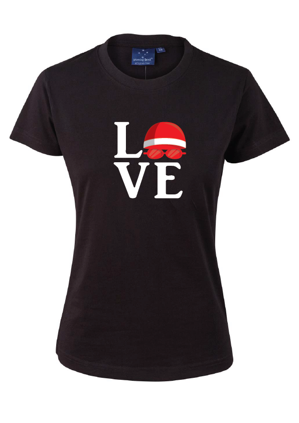 "LOVE" SHORT SLEEVE TEE - Women's sizing - BLACK