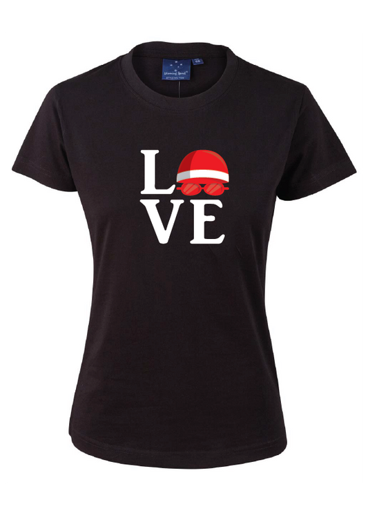 "LOVE" SHORT SLEEVE TEE - Women's sizing - BLACK