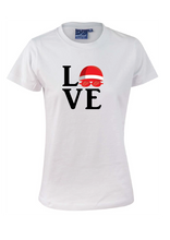 "LOVE" SHORT SLEEVE TEE - Women's sizing - WHITE