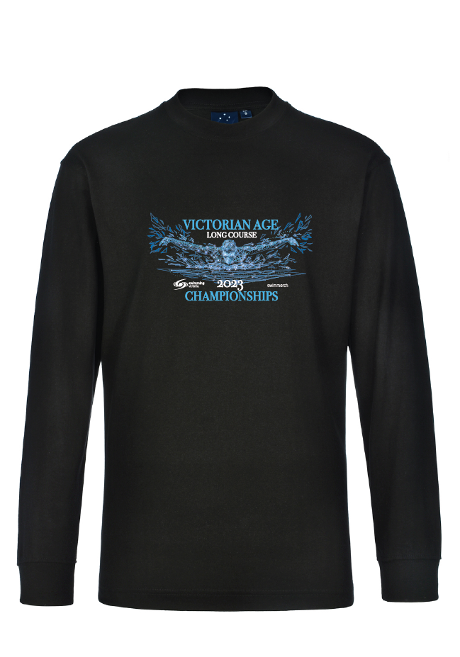 2023 Victorian Age LC Championships Long Sleeve Tee - BLACK