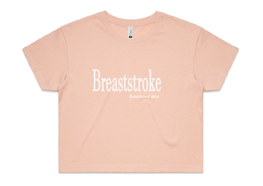 Sleepwear Crop Tee - "Breaststroke " Est 1904