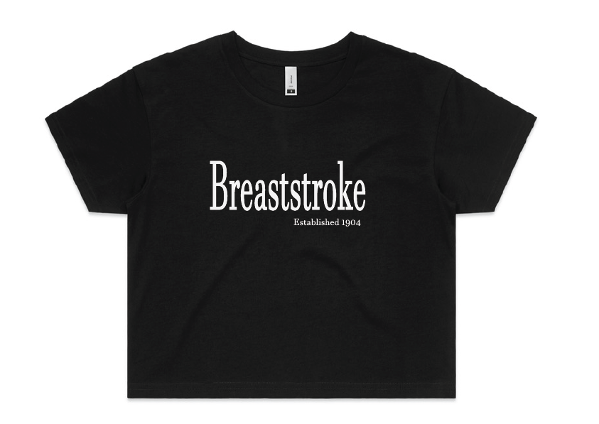 Sleepwear Crop Tee - "Breaststroke " Est 1904