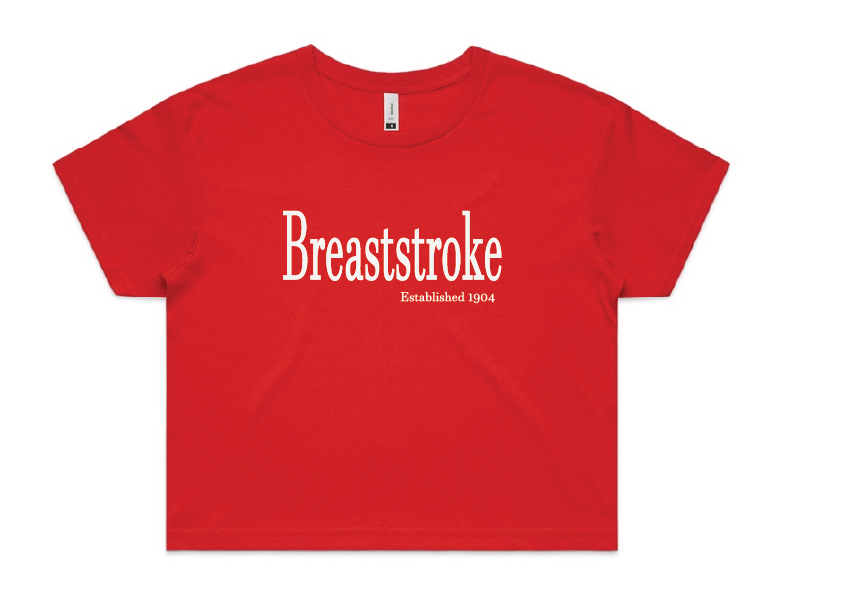 Sleepwear Crop Tee - "Breaststroke " Est 1904