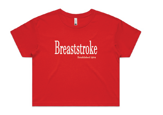 Sleepwear Crop Tee - "Breaststroke " Est 1904