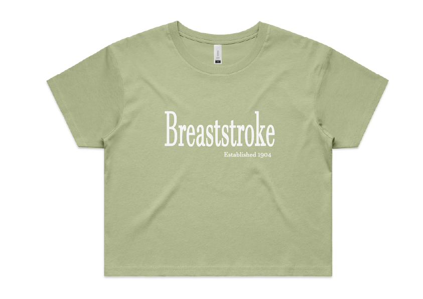 Sleepwear Crop Tee - "Breaststroke " Est 1904