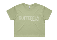 Sleepwear Crop Tee - "Butterfly " Est 1952