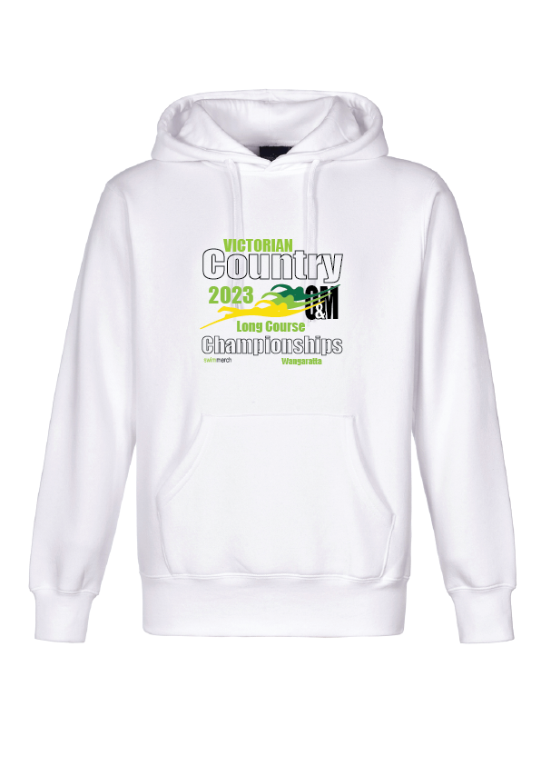 2023 Victorian Country LC Champs Hoodie White swimmerch