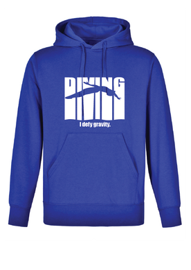 Diving Hoodie royal blue - I defy gravity