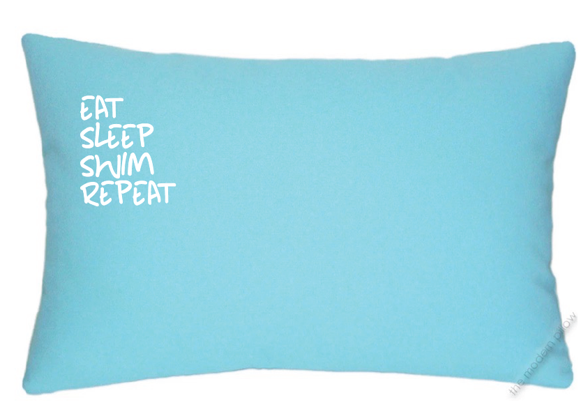 Pillowcase -"Eat Sleep Swim Repeat"