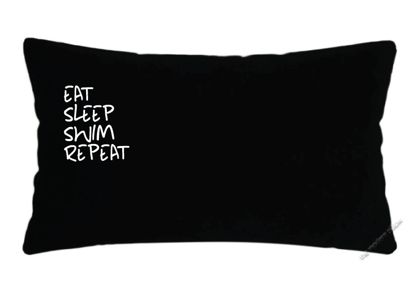 Pillowcase -"Eat Sleep Swim Repeat"