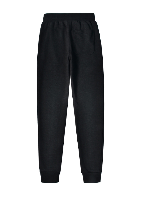 SWIM Fleece Trackpant - Black with white print