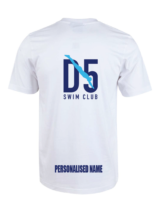 D5 Club short sleeve cotton tee - White