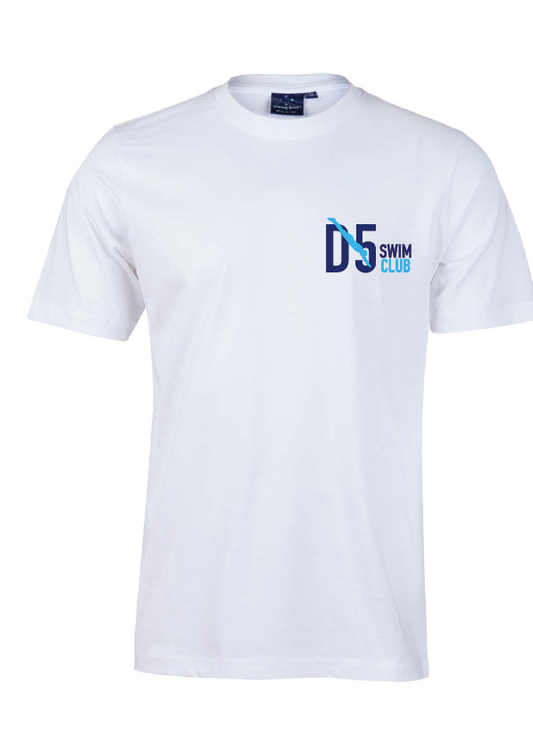 D5 Club short sleeve cotton tee - White