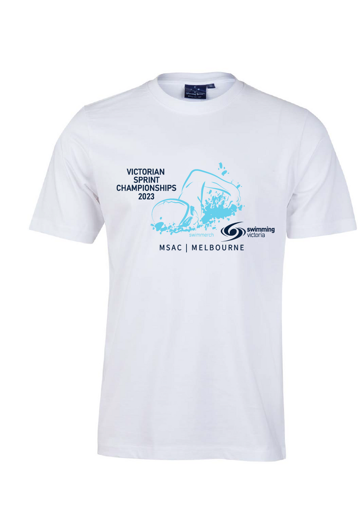 2025 Victorian Sprint Championships Tee WHITE swimmerch